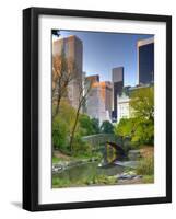 USA, New York, Manhattan, Central Park, the Pond-Alan Copson-Framed Photographic Print