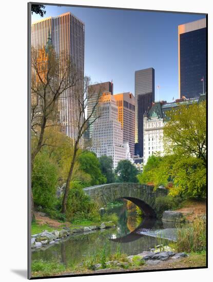 USA, New York, Manhattan, Central Park, the Pond-Alan Copson-Mounted Photographic Print