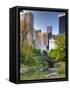 USA, New York, Manhattan, Central Park, the Pond-Alan Copson-Framed Stretched Canvas