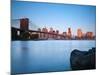 USA, New York, Manhattan, Downtown Financial District and Brooklyn Bridge-Alan Copson-Mounted Photographic Print