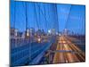 USA, New York, Manhattan, Downtown Financial District and Brooklyn Bridge-Alan Copson-Mounted Photographic Print