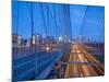 USA, New York, Manhattan, Downtown Financial District and Brooklyn Bridge-Alan Copson-Mounted Photographic Print