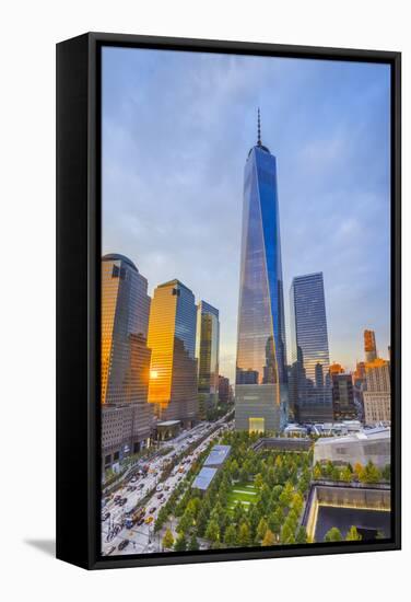 Usa, New York, Manhattan, Downtown, World Trade Center, Freedom Tower or One World Trade Center-Alan Copson-Framed Stretched Canvas