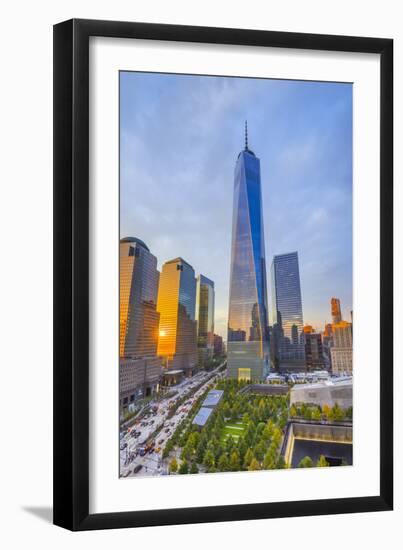 Usa, New York, Manhattan, Downtown, World Trade Center, Freedom Tower or One World Trade Center-Alan Copson-Framed Photographic Print