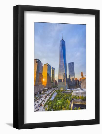 Usa, New York, Manhattan, Downtown, World Trade Center, Freedom Tower or One World Trade Center-Alan Copson-Framed Photographic Print