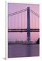 USA, New York, Manhattan, George Washington Bridge & the Hudson river-Christian Heeb-Framed Photographic Print