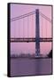 USA, New York, Manhattan, George Washington Bridge & the Hudson river-Christian Heeb-Framed Stretched Canvas