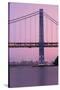 USA, New York, Manhattan, George Washington Bridge & the Hudson river-Christian Heeb-Stretched Canvas