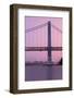 USA, New York, Manhattan, George Washington Bridge & the Hudson river-Christian Heeb-Framed Photographic Print