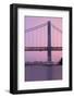 USA, New York, Manhattan, George Washington Bridge & the Hudson river-Christian Heeb-Framed Photographic Print