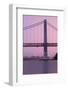 USA, New York, Manhattan, George Washington Bridge & the Hudson river-Christian Heeb-Framed Photographic Print