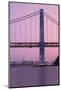 USA, New York, Manhattan, George Washington Bridge & the Hudson river-Christian Heeb-Mounted Photographic Print