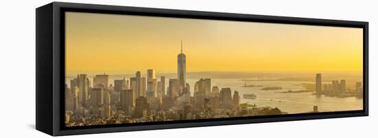 Usa, New York, Manhattan, Lower Manhattan, Freedom Tower-Alan Copson-Framed Stretched Canvas