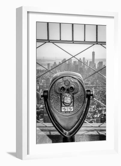 Usa, New York, Manhattan, Lower Manhattan from Empire State Building, Freedom Tower in Background-Alan Copson-Framed Photographic Print