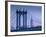 USA, New York, Manhattan, Manhattam Bridge and Empire State Building-Alan Copson-Framed Photographic Print