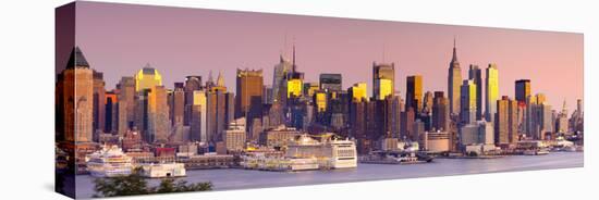 USA, New York, Manhattan, Midtown across the Hudson River-Alan Copson-Stretched Canvas