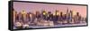 USA, New York, Manhattan, Midtown across the Hudson River-Alan Copson-Framed Stretched Canvas