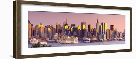 USA, New York, Manhattan, Midtown across the Hudson River-Alan Copson-Framed Photographic Print