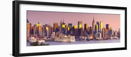 USA, New York, Manhattan, Midtown across the Hudson River-Alan Copson-Framed Photographic Print