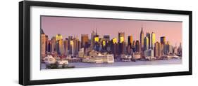 USA, New York, Manhattan, Midtown across the Hudson River-Alan Copson-Framed Photographic Print