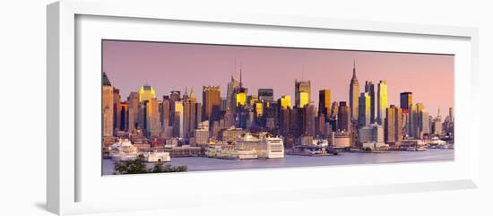 USA, New York, Manhattan, Midtown across the Hudson River-Alan Copson-Framed Photographic Print