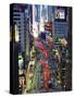 USA, New York, Manhattan, Midtown, Broadway Towards Times Square-Alan Copson-Stretched Canvas