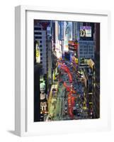 USA, New York, Manhattan, Midtown, Broadway Towards Times Square-Alan Copson-Framed Photographic Print