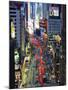 USA, New York, Manhattan, Midtown, Broadway Towards Times Square-Alan Copson-Mounted Photographic Print