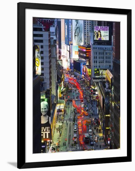 USA, New York, Manhattan, Midtown, Broadway Towards Times Square-Alan Copson-Framed Photographic Print