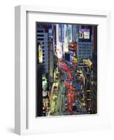 USA, New York, Manhattan, Midtown, Broadway Towards Times Square-Alan Copson-Framed Photographic Print