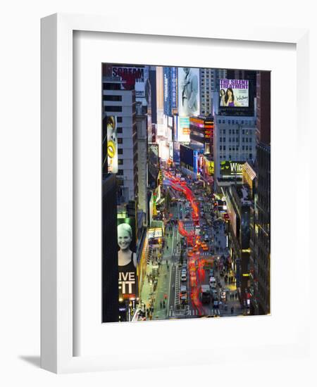 USA, New York, Manhattan, Midtown, Broadway Towards Times Square-Alan Copson-Framed Photographic Print