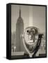 USA, New York, Manhattan, Midtown, Empire State Building from Top of the Rock, Rockefeller Center, -Alan Copson-Framed Stretched Canvas