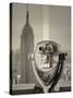 USA, New York, Manhattan, Midtown, Empire State Building from Top of the Rock, Rockefeller Center, -Alan Copson-Stretched Canvas