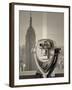 USA, New York, Manhattan, Midtown, Empire State Building from Top of the Rock, Rockefeller Center, -Alan Copson-Framed Photographic Print