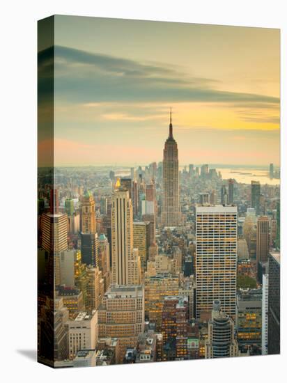 USA, New York, Manhattan, Midtown from Top of the Rock at the Rockefeller Center-Alan Copson-Stretched Canvas