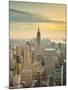 USA, New York, Manhattan, Midtown from Top of the Rock at the Rockefeller Center-Alan Copson-Mounted Photographic Print