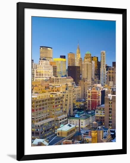 USA, New York, Manhattan, Midtown Skyline and Chrysler Building-Alan Copson-Framed Photographic Print