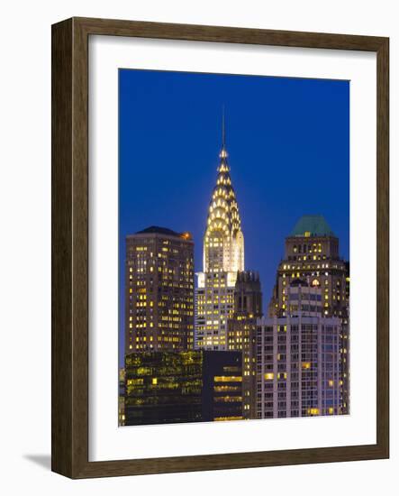 USA, New York, Manhattan, Midtown Skyline and Chrysler Building-Alan Copson-Framed Photographic Print