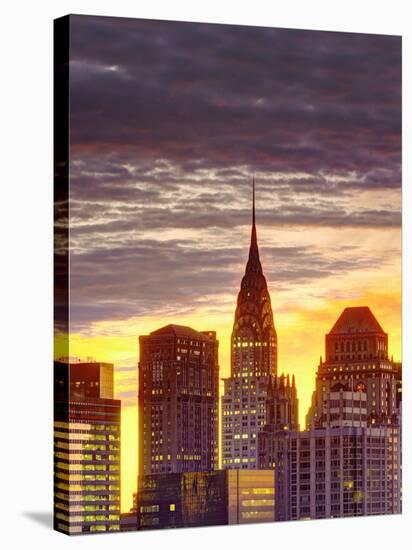 USA, New York, Manhattan, Midtown Skyline and Chrysler Building-Alan Copson-Stretched Canvas