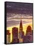 USA, New York, Manhattan, Midtown Skyline and Chrysler Building-Alan Copson-Framed Stretched Canvas