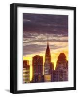 USA, New York, Manhattan, Midtown Skyline and Chrysler Building-Alan Copson-Framed Photographic Print