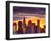 USA, New York, Manhattan, Midtown Skyline and Chrysler Building-Alan Copson-Framed Photographic Print