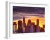 USA, New York, Manhattan, Midtown Skyline and Chrysler Building-Alan Copson-Framed Photographic Print