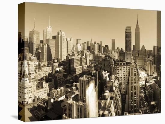 USA, New York, Manhattan, Midtown Skyline Including Empire State Building-Alan Copson-Stretched Canvas