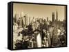 USA, New York, Manhattan, Midtown Skyline Including Empire State Building-Alan Copson-Framed Stretched Canvas