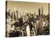 USA, New York, Manhattan, Midtown Skyline Including Empire State Building-Alan Copson-Stretched Canvas