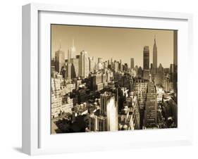 USA, New York, Manhattan, Midtown Skyline Including Empire State Building-Alan Copson-Framed Photographic Print