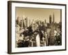 USA, New York, Manhattan, Midtown Skyline Including Empire State Building-Alan Copson-Framed Photographic Print