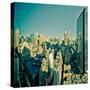 USA, New York, Manhattan, Midtown Skyline Including Empire State Building-Alan Copson-Stretched Canvas