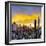 USA, New York, Manhattan, Midtown Skyline Including Empire State Building-Alan Copson-Framed Photographic Print